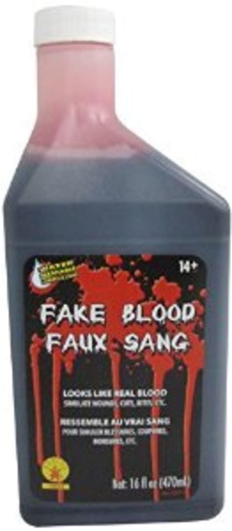 how to stain clothes with fake blood|washable non staining blood.